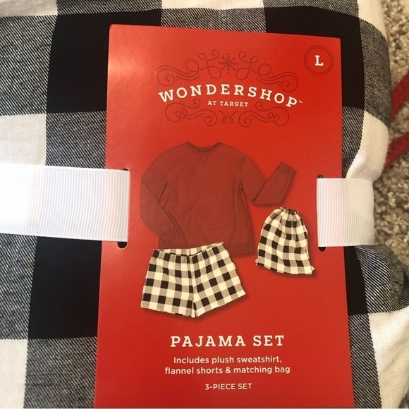 PJ’S /NWT/Women/3pc Backpack & Pajama Set/Buffalo Check /size L/wondershop - Picture 7 of 7